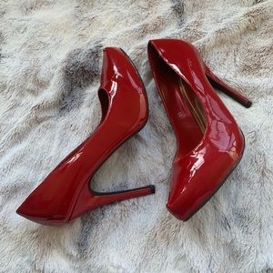 Red Patent Leather Stilettos